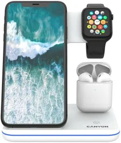 Фото: Бездротова зарядна станція Canyon WS-302 3in1 White (CNS-WCS302W) № 2 | KTC