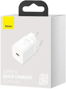 Фото: Зарядний пристрій Baseus Super Si Quick Charger 25W White (CCSP020102) № 4 | KTC