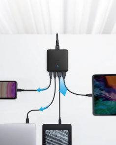 Зарядний пристрій Anker PowerPort 543 Atom III Slim 4 Black (A2046G12)