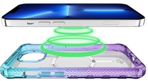 Чохол iTSkins for iPhone 14 Pus SUPREME R PRISM with MagSafe light blue and light purple (AP4R-SUPMA-LBLP)