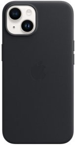 Чохол Apple for iPhone 14 - Leather Case with MagSafe Midnight (MPP43ZE/A)