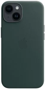 Фото: Чохол Apple for iPhone 14 - Leather Case with MagSafe Forest Green (MPP53ZE/A) № 3 | KTC