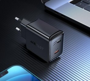 Зарядний пристрій Acefast A21 GaN PD30W Black (AFA21B)