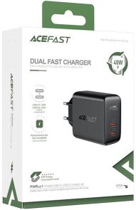 Зарядний пристрій Acefast A9 PD 40W Black (AFA9B)