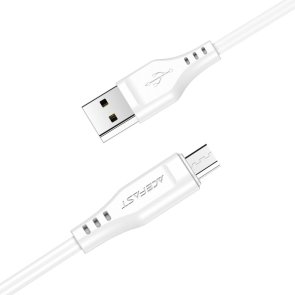 Кабель Acefast C3-09 2.4A AM / Micro USB 1.2m White (AFC3-09W)