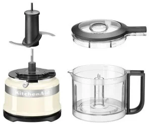 Фото: Кухонний комбайн KitchenAid Mini food chopper 830ml 5KFC3516 Creamy (5KFC3516EAC) № 2 | KTC
