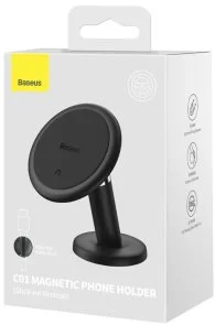 Фото: Кріплення для мобільного телефону Baseus C01 Magnetic Phone Holder Stick-on Version Black (SUCC000001) № 4 | KTC