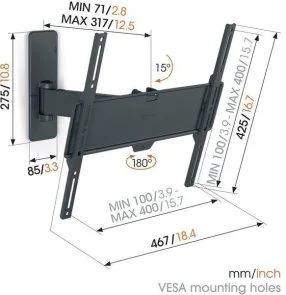 Фото: Кронштейн Vogels TVM 1423 Black (1814230) № 4 | KTC