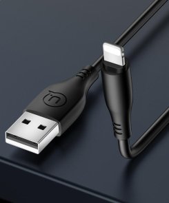 Кабель Usams US-SJ266 U18 2A AM / Lightning 1m Black (SJ266USB01)