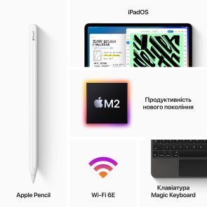 Планшет Apple iPad Pro M2 Wi-Fi 128GB Space Gray (MNXD3)