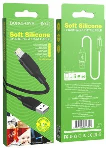 Фото: Кабель BOROFONE BX42 2.4A AM / Lightning 1m Black (BX42LB) № 3 | KTC
