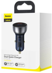 Зарядний пристрій Baseus Particular Digital Display PPS Dual Quick Charger 65W Silver (CCKX-C0A)