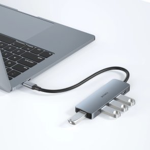 USB-хаб WIWU Adapter Alpha 541BC 5in1 Gray