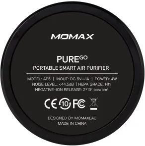 Фото: Очищувач повітря Momax Pure go ION Air Purifier Space Grey (AP5E) № 6 | KTC