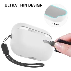 Фото: Чохол for AirPods Pro 2 - Silicon Case Two Parts White № 2 | KTC