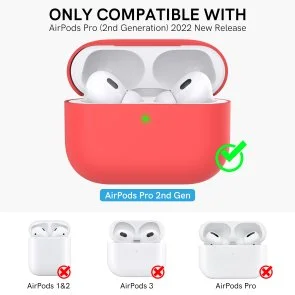 Фото: Чохол for AirPods Pro 2 - Silicon Case Two Parts Red № 3 | KTC