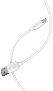 Кабель BOROFONE BX14 LinkJet 2.4A AM / MicroUSB 1m White (BX14M1W)