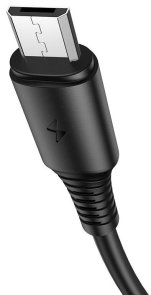 Кабель BOROFONE BX47 Coolway AM / MicroUSB 2.4A Black (BX47MB)