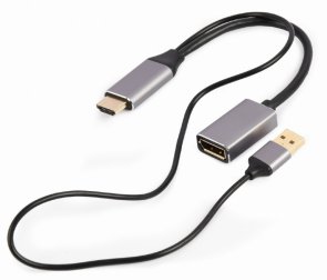 Перехідник Cablexpert 4K 60Hz HDMI / DP Grey (A-HDMIM-DPF-02)