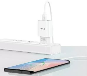 Зарядний пристрій Usams T21 White with MicroUSB cable (T21OCMC01)