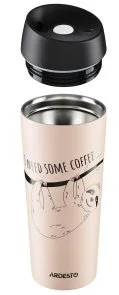 Фото: Термочашка Ardesto Coffee time Bradypus 450ml Beige (AR2645DBE) № 3 | KTC