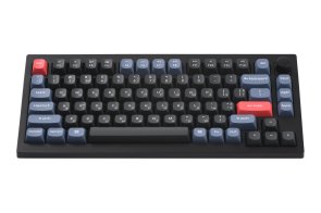 Клавіатура Keychron V1 84 Key QMK Gateron G PRO Blue Hot-Swap RGB UKR/ENG/RUS USB/WL Carbon Blac