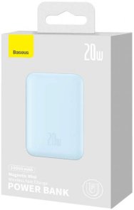 Батарея універсальна Baseus Magnetic Mini Wireless Fast Charge 10000mAh 20W Blue (PPCX030003)