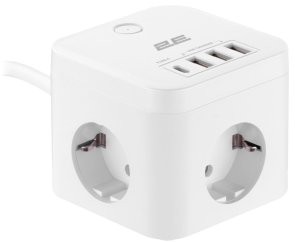 Мережевий фільтр 2E ADC331WH 3/1.5m 4xUSB White (2E-ADC331WH)