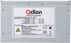 Фото: Блок живлення FSP 400W Qdion QD-400PNR № 2 | KTC