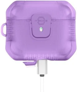 Фото: Чохол iTSkins for Airpods 3gen - spectrum Frost Antimicrobial Light Purple № 2 | KTC