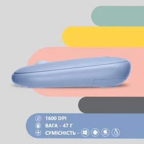 Фото: Миша 2E MF300 Silent Wireless Stone Blue (2E-MF300WBL) № 6 | KTC