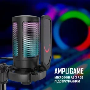 Фото: Мікрофон Fifine A6 AMPLIGAME RGB Black № 4 | KTC