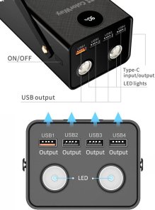  Батарея універсальна ColorWay CW-PB600LPA5BK-PDD 60000mAh 65W Black