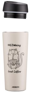 Термочашка Ardesto Coffee Time Meowning 450ml Beige (AR2645WC)