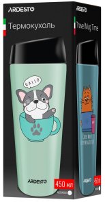 Термочашка Ardesto Coffee Time Red Cat 450ml Blue (AR2645CG)