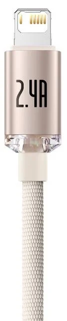 Фото: Кабель Baseus Crystal Shine Series 2.4A AM / Lightning 2m Pink (CAJY001204) № 2 | KTC