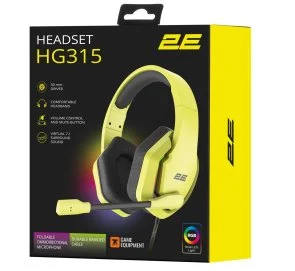 Фото: Гарнітура 2E Gaming HG315 7.1 Yellow (2E-HG315YW-7.1) № 9 | KTC