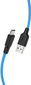 Фото: Кабель Hoco X21 Plus Silicone 2.4A AM / Micro USB 1m Black/Blue (6931474711885) № 2 | KTC