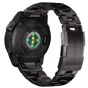  Смарт годинник Garmin Fenix 7X Pro Sapphire Solar Edition 51mm Carbon Gray DLC Titanium with Vented Titanium Bracelet (010-02778-30)