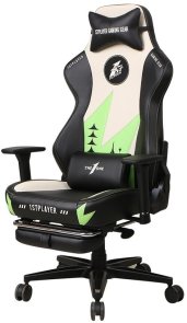 Крісло 1stPlayer Duke Black/White/Green (Duke Black&White&Green)