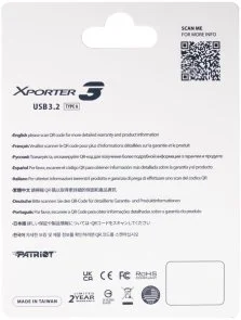 Фото: Флешка USB Patriot Xporter 3 128GB Black (PSF128GX3B3U) № 7 | KTC
