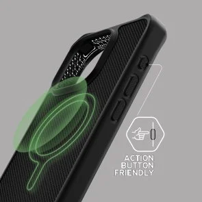Фото: Чохол iTSkins for iPhone 15 Pro Max BALLISTIC R NYLON with MagSafe Black (AP5U-HMABA-BLCK) № 6 | KTC