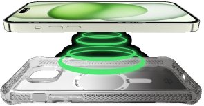 Чохол iTSkins for iPhone 15 HYBRID R Ombre with MagSafe Smoke (AP5N-HYOMB-SMOK)