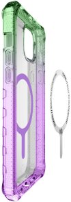 Чохол iTSkins for iPhone 15 Supreme R Prism with MagSafe Light green and light purple (AP5N-SUPMA-LGLP)