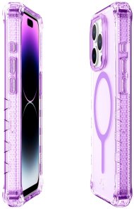 Чохол iTSkins for iPhone 15 Pro Supreme R Clear with MagSafe Light purple and light purple (AP5X-MGCLR-LPPR)