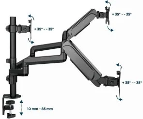 Фото: Кронштейн Gembird MA-DA3-01 Black № 7 | KTC