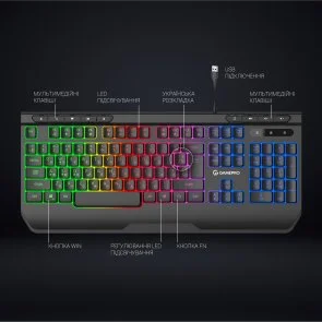 Фото: Клавіатура GamePro GK550 USB Black № 5 | KTC