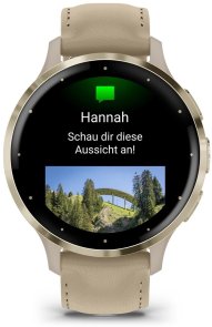 Смарт годинник Garmin Venu 3S French Gray/Soft Gold with Quick Release Leather Strap (010-02785-55)