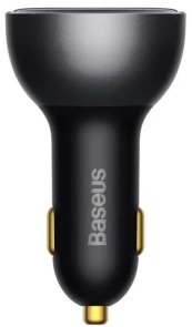 Автомобільний зарядний пристрій Baseus Digital Display PD3.1 Dual Fast Charger Car Charger Set Obsidian Black With Type-C/Type-C (CGZX070001)