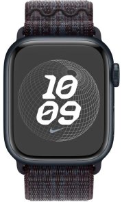 Ремінець Apple for Apple Watch 41mm - Nike Sport Loop Black/Blue (MUJV3)